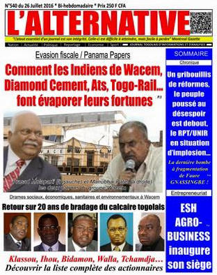 L'Alternative No. 540 du 25 juillet 2016