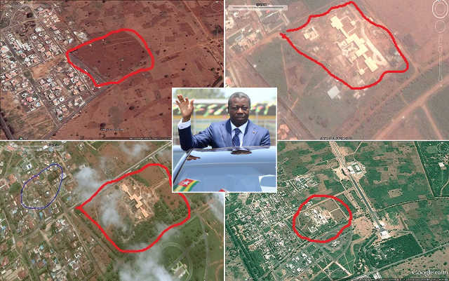 L'interminable palace de Faure Gnassingbé à Lomé | Infog : L'Alternative / 27avril.com