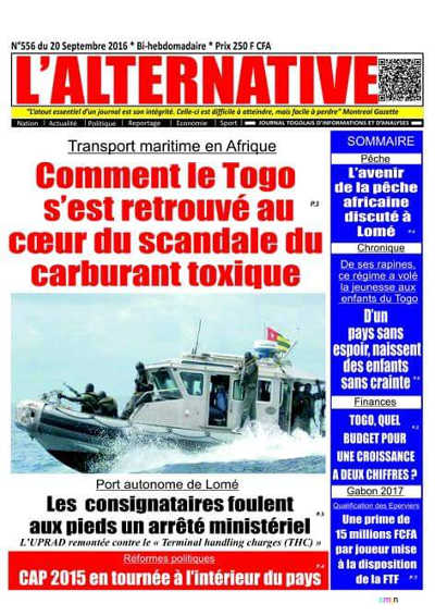 La Une de l'Alternative