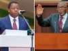 Togo: La Cour de Justice de la CEDEAO Exige l’Éxécution de Son Arrêt du 29 Janvier Le PCM F. Gnassingbé (g) et le PR S. de Tové | Photos: DR / Infog: 27avril.com