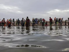 Éthiopie: 22 personnes arrêtées pour traite d’êtres humains Des migrants éthiopiens marchent sur les rives de Ras al-Ara, à Lahj, au Yémen, après avoir débarqué d'un bateau, le 26 juillet 2019 | Photo: AP