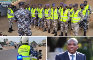 Togo: Déploiement d’une opération spéciale de contrôle routier ou Renforcement des Rackets? Les agents de contrôle routiers et le ministre de la Sécurité Colonel Calixte Batossie Madjoulba | Photos: Gakogoe & DR; Infog: 27avril.com