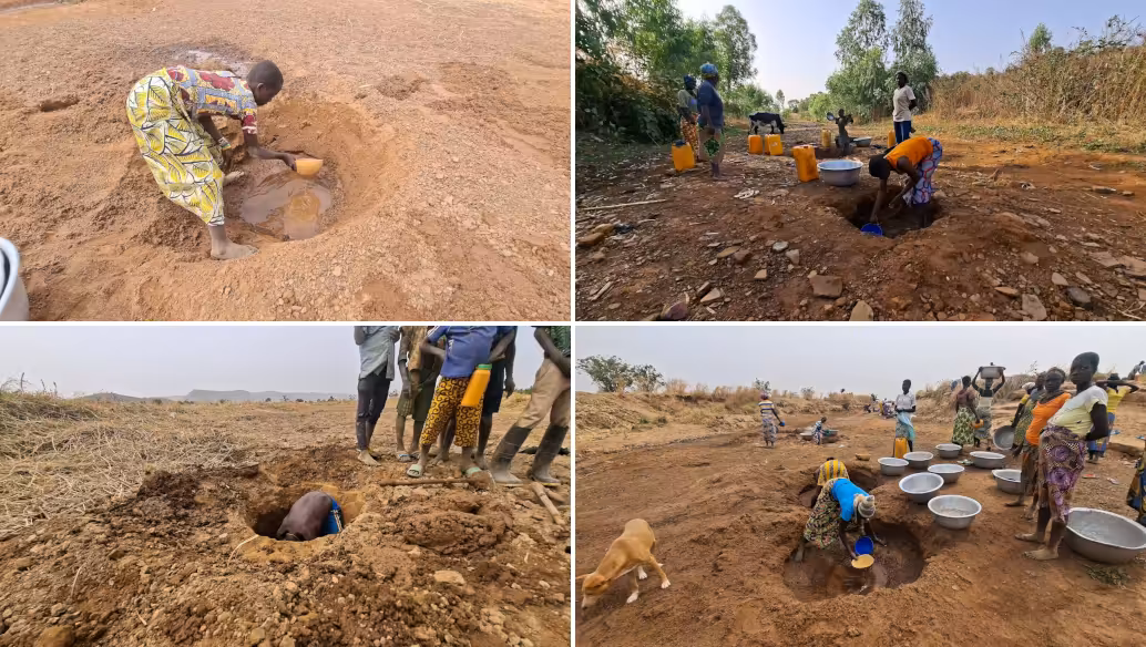 Des femmes à la recherche d'eau dans le dans le lit d’une rivière desséchée à Sidik, région des Savanes, Togo | Photos: Laabali