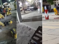 Togo: Un système de Sous-traitance RMO Qui Maintient des Employés dans la Précarité à CIMTOGO Gauche: Ouvriers dans une usine de la CIMTOGO. Centre: L’usine de CIMTOGO désertée dans la soirée du dimanche 08 mars. Droite: Des personnes extérieures introduites dans l’usine de CIMTOGO pour travailler à la place des grévistes (ils reçoivent des EPI pour travailler) | Photo: Lalternative.info / DR