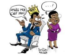 Togo: Un parlementarisme de façade au service d’un césarisme constitutionnalisé Faure Gnassingbé vs Marguerite Gnakade | Caricature: Donisen Donald / Liberté