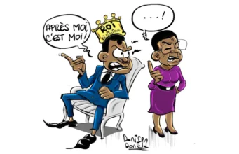 Togo: Un parlementarisme de façade au service d’un césarisme constitutionnalisé Faure Gnassingbé vs Marguerite Gnakade | Caricature: Donisen Donald / Liberté