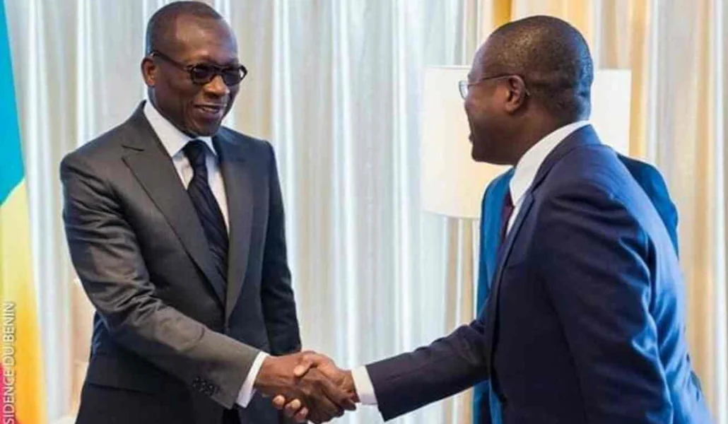 L'ex-président Bénois Patrice Talon (g) et son successeur actual à la Présidence Romuald Wadagni | Photo: DR