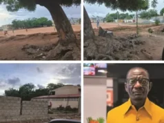 Togo / Clôture inachevée du Lycée de Djidjolé : Des dysfonctionnements aux humeurs du ministre Omorou, Stanislas Baba et Faure Gnassingbé interpellés Clôture inachevée du Lycée de Djidjole et le ministre Mama Omorou | Infog: LeCorrecteur.tg