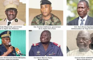 Militarisation à outrance de l’administration publique du Togo sous prétexte de rigueur et de discipline: Quel bilan revendiquent les autres militaires déjà en fonction civile? A quoi sert finalement l’ENA? Quelques militaires en poste dans l'administration publique | Infog: DR / LeCorrecteur.tg