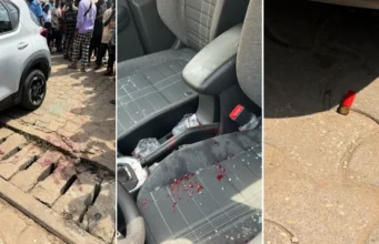 Togo / Braquage à Adoboukomé: Il y a du boulot pour les anciens combattants « prêts à combattre les ennemis de Faure Gnassingbé jusqu’à leur dernière goutte de sang » Les traces d'un braquage violent en plein jour à Adoboukomé, près du Grand Marché de Lomé, le 18 juin 2026 | Photos: Lalternative.info
