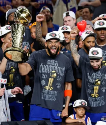 NBA: Les Knicks champions pour la 1re fois en 53 ans! Les Knicks sacrés Champions de la NBA, 13 juin 2026 | Photo: AFP