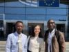Mission de Plaidoyer à Bruxelles: Des Défenseurs Togolais des Droits Humains Appellent l’Union Européenne à Transformer Ses Préoccupations en Actions Concrètes Abdoul-Aziz Goma (g) et Fernidand Ayité (d) à Bruxelles | Photos: DR/S.T