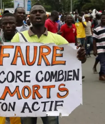 Le régime Gnassingbé N’est Pas Fort, comme l’estiment certains. Il Ne Repose Que Sur la Terreur Une manifestation contre le regime Gnassingbé à Lomé | Archives: DR
