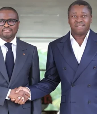 Togo / Faure encore heureux de recevoir un nouveau président du Bénin: Wadagni dénude son voisin en deux semaines Romuald Wadagni (g) et Faure Gnassingbé | Photo: DR