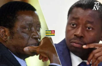 Hommage au prétendu père de la nation. Au Togo, On Continue à Célébrer le Mensonge Pendant Que Les Autres Avancent Les visages de l'imposture au Togo: le défunt père Eyadema Gnassingbé et l'incapable fils Essozimna Gnassingbé | Infog: 27avril.com