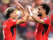 Mondial 2026: L’Égypte en 8es, l’Algérie, le Cap-Vert et le Ghana éliminés Le joueur Égyptien Ashour (g) et un coéquipier célèbrent la victoire | Photo: DR / CAF