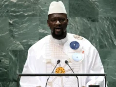 Manigance, Fourberie, Triche et Manipulation Pour Ne Pas Quitter Le Pouvoir; Voilà Les Vrais Putschistes. Le président guinéen Mamadi Doumbouya s'exprime lors de la 78e session de l'Assemblée générale des Nations unies à New York (États-Unis), le 21 septembre 2023 | Photo: Reuters