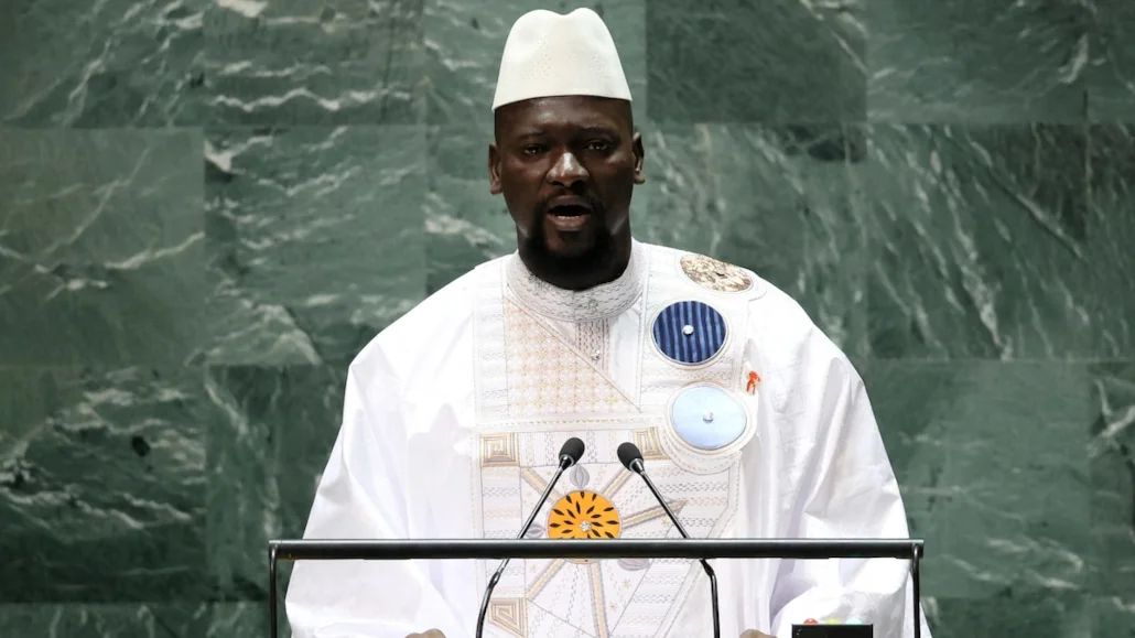 Le président guinéen Mamadi Doumbouya s'exprime lors de la 78e session de l'Assemblée générale des Nations unies à New York (États-Unis), le 21 septembre 2023 | Photo: Reuters