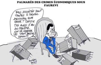Togo: La politique de l’autruche d’un Faure Gnassingbé aux antipodes des réalités politiques de son pays FEG et son Incompétence | Caricature / Archives: Donisen Donald / Liberté