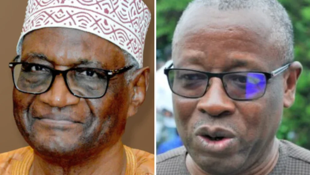Le président actuel du Sénat, Barry Moussa Barqué, et l’ex ministre de l’Energie et conseiller de Faure Gnassingbé, Damipi Noupokou | Infog: Lalternative.info
