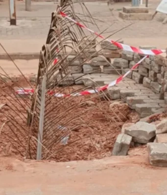 Togo: Recrudescence des accidents de la route, un facteur important ignoré Un trou non réparé une route pavée | Photo: DR